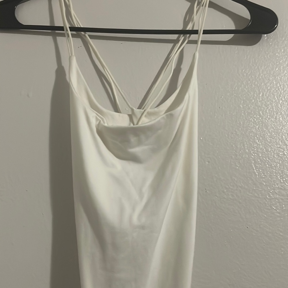 Open back body suit.